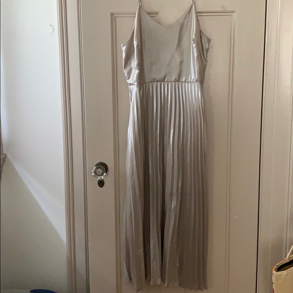 Long gold shimmery dress